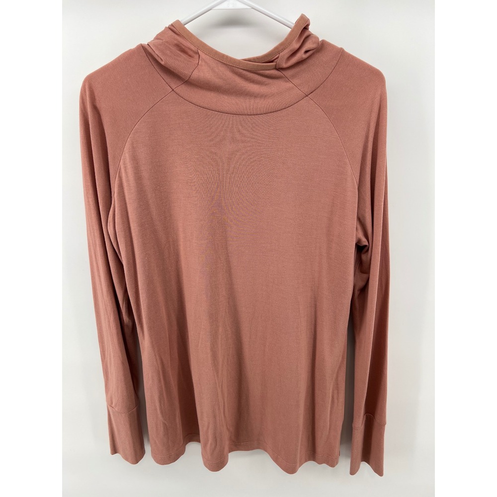 Free Fly Women M Bamboo Weekender Hoodie Mauve Pink Top Gorp Hike Outdoor UPF